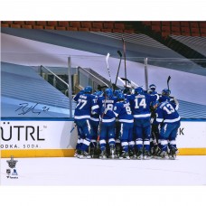 Autographed Tampa Bay Lightning Brayden Point Fanatics Authentic 16 x 20 5-OT Game-Winning Goal Celebration Photograph
