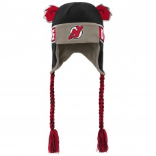 New Jersey Devils Youth Wordmark Ears Trooper Knit Hat - Black