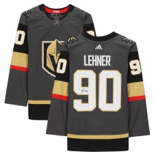 Игровая джерси Autographed Vegas Golden Knights Robin Lehner Fanatics Authentic Black Adidas Authentic