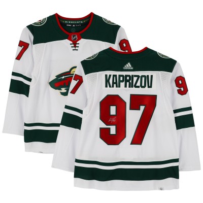 Игровая джерси Kirill Kaprizov Minnesota Wild Autographed Fanatics Authentic White Adidas Authentic
