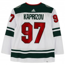 Игровая джерси Kirill Kaprizov Minnesota Wild Autographed Fanatics Authentic White Adidas Authentic