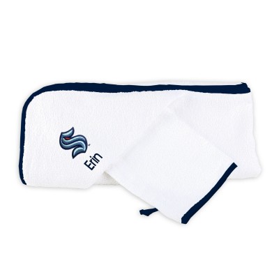 Seattle Kraken Infant 36 x 32 Personalized Towel - White