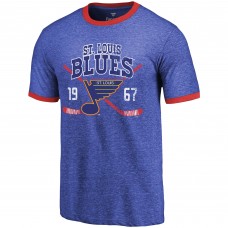 Футболка St. Louis Blues Majestic Threads Buzzer Beater Tri-Blend Ringer - Blue