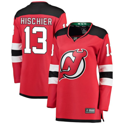Женская джерси New Devils Nico Hischier Fanatics Red Breakaway Home