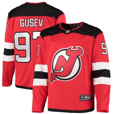Игровая джерси Nikita Gusev New Jersey Devils 2020/21 Home Breakaway - Red