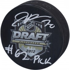 Шайба с автографом Joonas Korpisalo Columbus Blue Jackets Fanatics Authentic Autographed 2012 NHL Draft Logo with '#62 Pick' Inscription