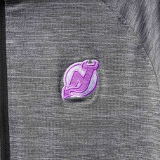New Jersey Devils Levelwear Vault Space Dye Raglan Quarter-Zip Jacket - Gray
