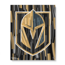 Vegas Golden Knights Fanatics Authentic Stretched 16 x 20 Embellished Canvas Giclee Print - Art by Charlie Turano III