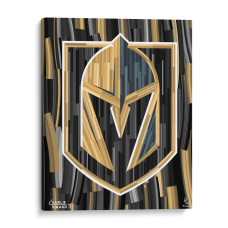 Vegas Golden Knights Fanatics Authentic Stretched 16 x 20 Embellished Canvas Giclee Print - Art by Charlie Turano III