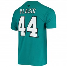 Футболка Marc-Edouard Vlasic San Jose Sharks Player Name and Number - Teal