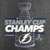 Футболка Tampa Bay Lightning 2020 Stanley Cup Champions Locker Room Laser Shot - Heather Charcoal