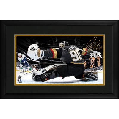 Autographed Vegas Golden Knights Robin Lehner Fanatics Authentic Framed 10 x 18 Game 7 vs. Vancouver Canucks Diving Save Photograph