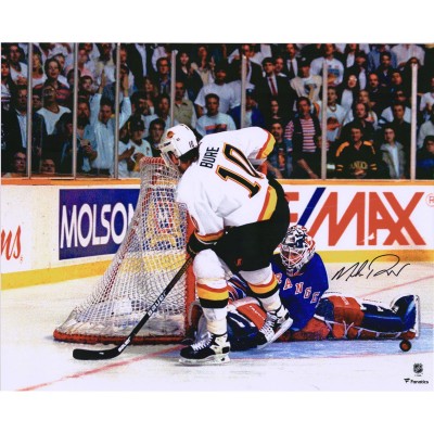Autographed New York Rangers Mike Richter Fanatics Authentic 16 x 20 1994 Stanley Cup Final Save on Bure Photograph