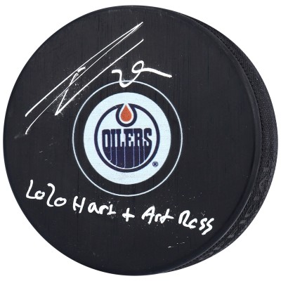 Шайба с автографом Leon Draisaitl Edmonton Oilers Fanatics Authentic Autographed with 2020 Hart + Art Ross Inscription