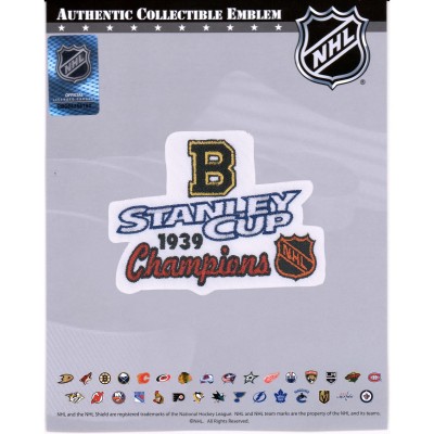 Патч Boston Bruins Fanatics Authentic Unsigned 1939 Stanley Cup Champions National Emblem