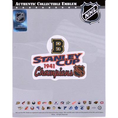 Патч Boston Bruins Fanatics Authentic Unsigned 1941 Stanley Cup Champions National Emblem