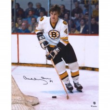 Autographed Boston Bruins Bobby Orr Fanatics Authentic 16 x 20 White Jersey Skating Photograph