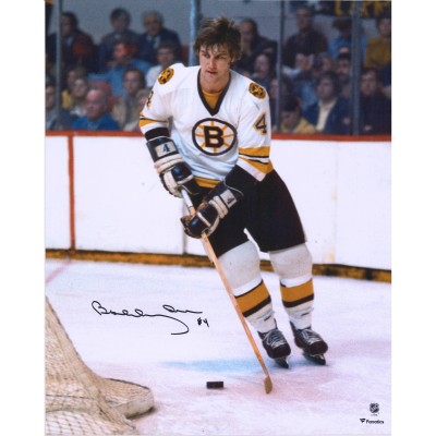Autographed Boston Bruins Bobby Orr Fanatics Authentic 16 x 20 White Jersey Skating Photograph