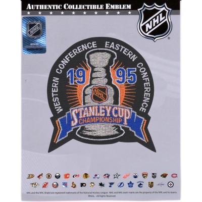 Unsigned New Jersey Devils vs. Detroit Red Wings Fanatics Authentic 1995 Stanley Cup Championship National Emblem Jersey Patch