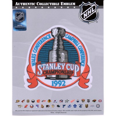Патч Pittsburgh Penguins vs. Chicago Blackhawks Fanatics Authentic Unsigned 1992 Stanley Cup Championship National Emblem