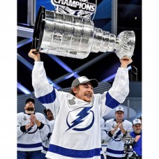 Unsigned Tampa Bay Lightning Yanni Gourde Fanatics Authentic 2020 Stanley Cup Champions Raising Cup Photograph