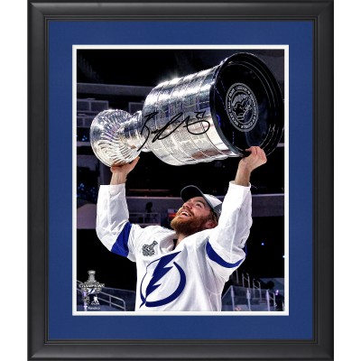 Autographed Tampa Bay Lightning Brayden Point Fanatics Authentic Framed 16 x 20 2020 Stanley Cup Champions Raising Cup Photograph