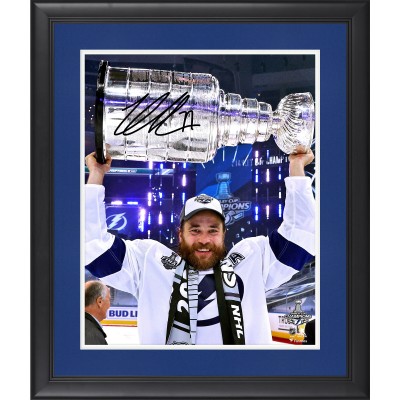 Autographed Tampa Bay Lightning Victor Hedman Fanatics Authentic Framed 16 x 20 2020 Stanley Cup Champions Raising Cup Photograph