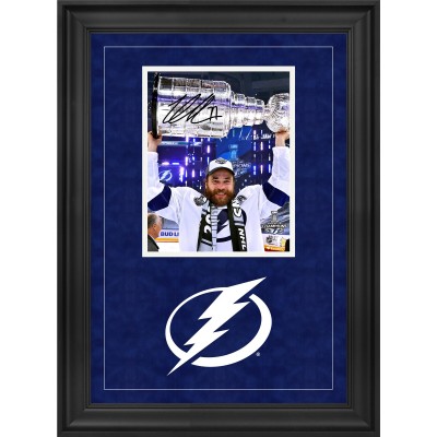 Autographed Tampa Bay Lightning Victor Hedman Fanatics Authentic Deluxe Framed 8 x 10 2020 Stanley Cup Champions Raising Cup Photograph