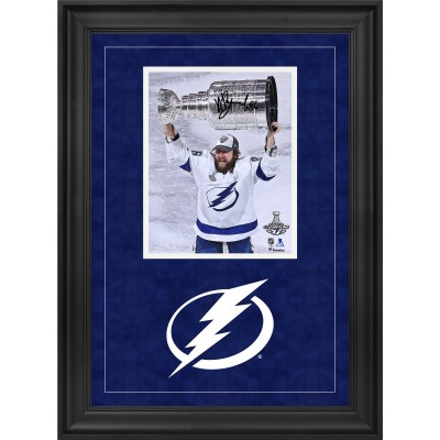 Autographed Tampa Bay Lightning Nikita Kucherov Fanatics Authentic Deluxe Framed 8 x 10 2020 Stanley Cup Champions Raising Cup Photograph