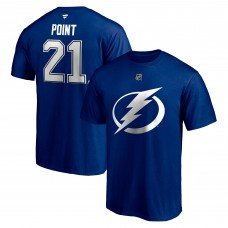 Brayden Point Tampa Bay Lightning Authentic Stack Name & Number T-Shirt - Blue