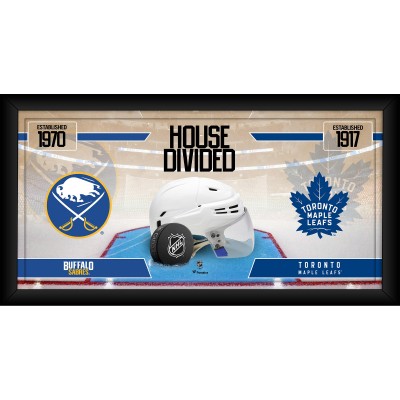 Buffalo Sabres vs. Toronto Maple Leafs Framed 10 x 20 House Divided Hockey Collage