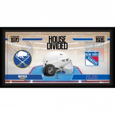 Buffalo Sabres vs. New York Rangers Framed 10 x 20 House Divided Hockey Collage Buffalo Sabres vs. New York Rangers Framed 10 x 20 House Divided Hockey Collage