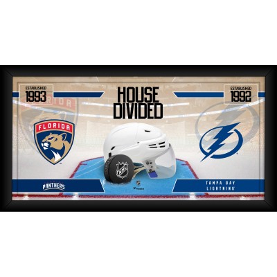 Florida Panthers vs. Tampa Bay Lightning Framed 10 x 20 House Divided Hockey Collage