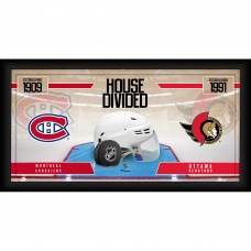 Montreal Canadiens vs. Ottawa Senators Framed 10 x 20 House Divided Hockey Collage