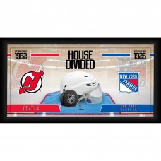 New Jersey Devils vs. New York Rangers Framed 10 x 20 House Divided Hockey Collage New Jersey Devils vs. New York Rangers Framed 10 x 20 House Divided Hockey Collage