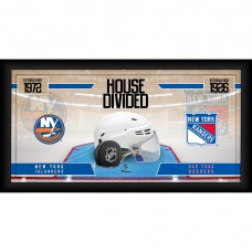 New York Islanders vs. New York Rangers Framed 10 x 20 House Divided Hockey Collage New York Islanders vs. New York Rangers Framed 10 x 20 House Divided Hockey Collage