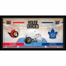 Ottawa Senators vs. Toronto Maple Leafs Framed 10 x 20 House Divided Hockey Collage