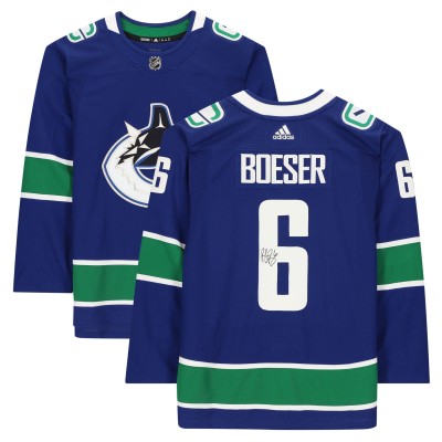 Autographed Vancouver Canucks Brock Boeser Fanatics Authentic 2019 Model Blue Adidas Authentic Jersey