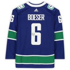 Autographed Vancouver Canucks Brock Boeser Fanatics Authentic 2019 Model Blue Adidas Authentic Jersey