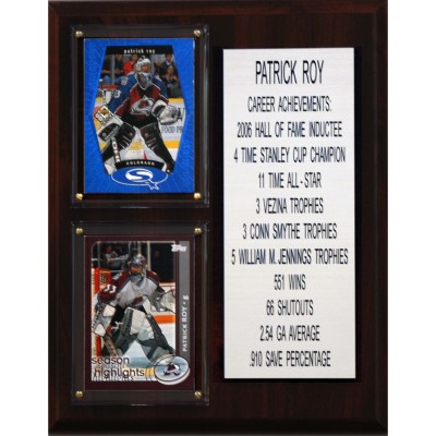 Colorado Avalanche Patrick Roy 8 x 10 Plaque