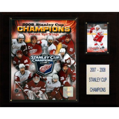 Detroit Red Wings 2008 Stanley Cup Champions 12 x 15 Plaque