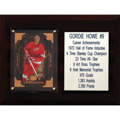 Detroit Red Wings Gordie Howe 6 x 8 Plaque