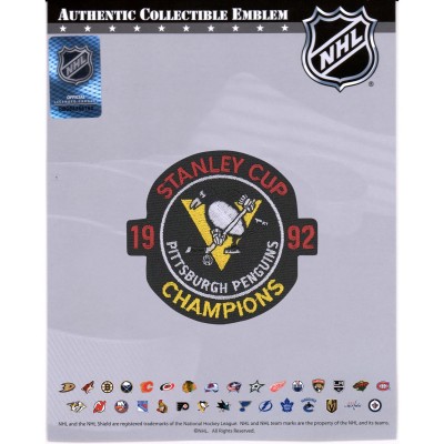 Патч Pittsburgh Penguins Fanatics Authentic Unsigned 1992 Stanley Cup Champions National Emblem