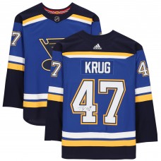 Autographed St. Louis Blues Torey Krug Fanatics Authentic Blue Adidas Authentic Jersey