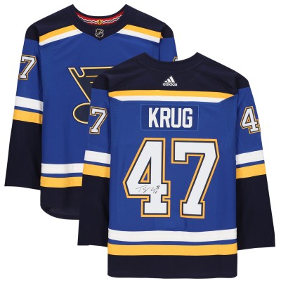 Autographed St. Louis Blues Torey Krug Fanatics Authentic Blue Adidas Authentic Jersey