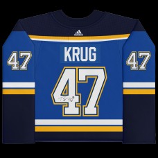 Autographed St. Louis Blues Torey Krug Fanatics Authentic Blue Adidas Authentic Jersey