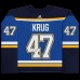 Autographed St. Louis Blues Torey Krug Fanatics Authentic Blue Adidas Authentic Jersey