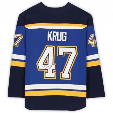 Autographed St. Louis Blues Torey Krug Fanatics Authentic Blue Fanatics Breakaway Jersey