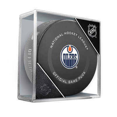 Шайба Edmonton Oilers Fanatics Authentic Unsigned Inglasco 2021 Model Official Game