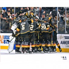 Autographed Vegas Golden Knights Fanatics Authentic 16 x 20 Team Celebration Photograph with Multiple Signatures - Limited Edition of 20
